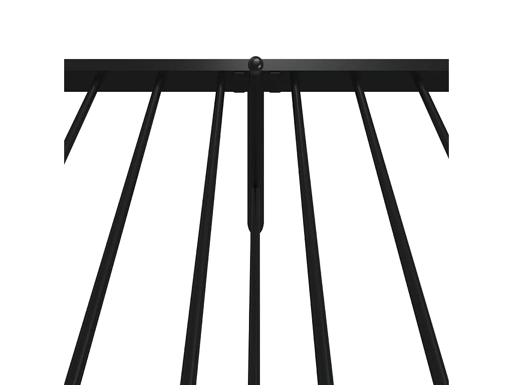 Estructura de cama con cabecero y estribo metal negro 100x190cm