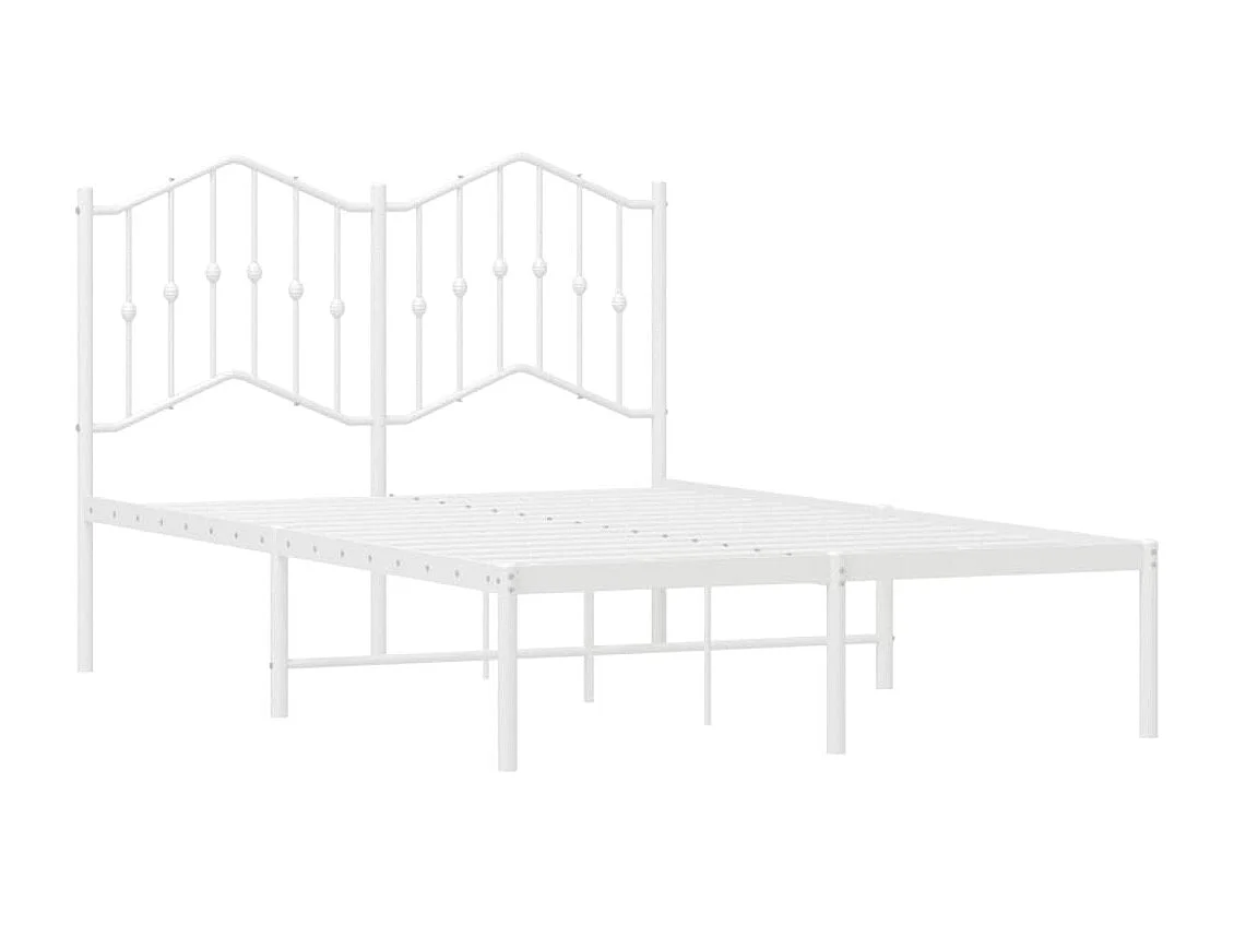Estrutura de cama com cabeceira 120x200 cm metal branco