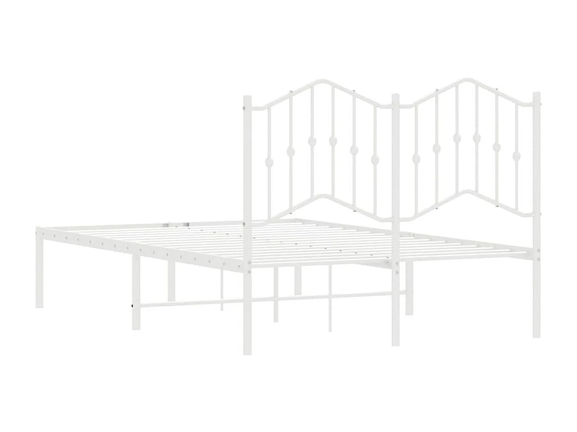 Estrutura de cama com cabeceira 120x200 cm metal branco