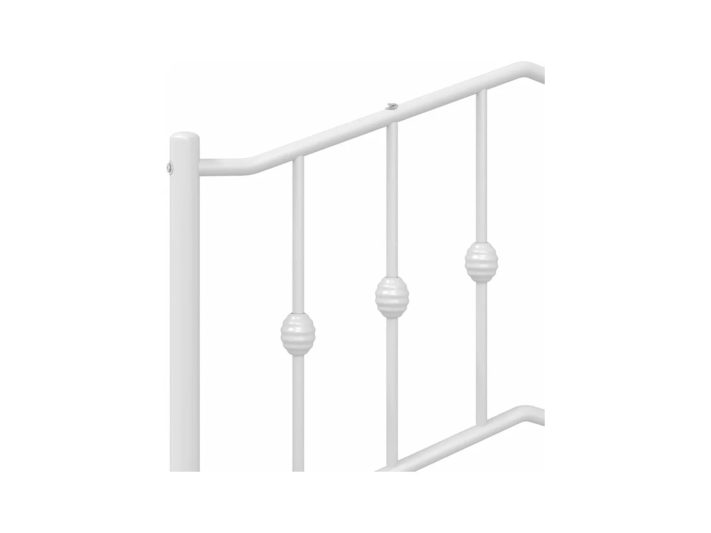 Estrutura de cama com cabeceira 120x200 cm metal branco