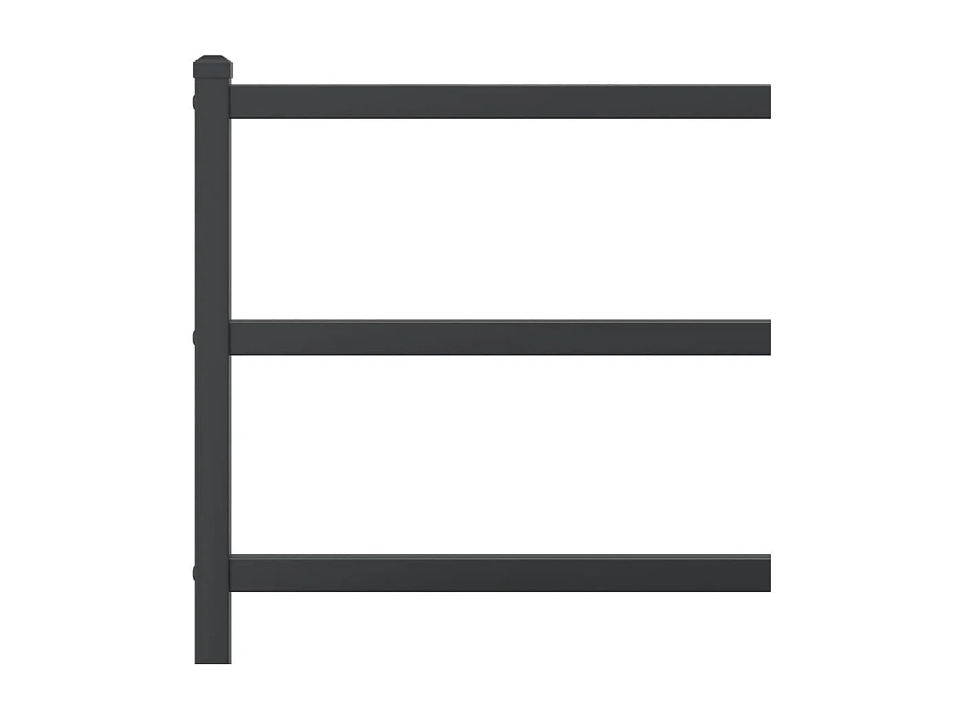 Estructura de cama con cabecero y estribo metal negro 140x190cm