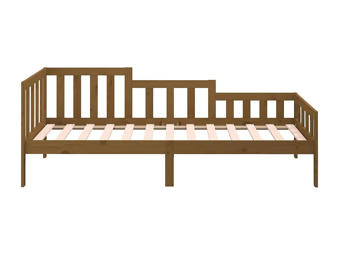 Lit de jour Marron miel 90x190 cm Bois de pin massif