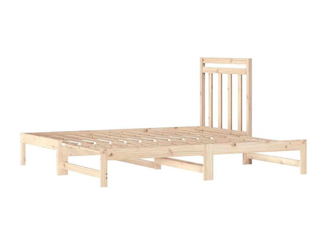 Lit coulissant 2x(90x190) cm Bois de pin massif