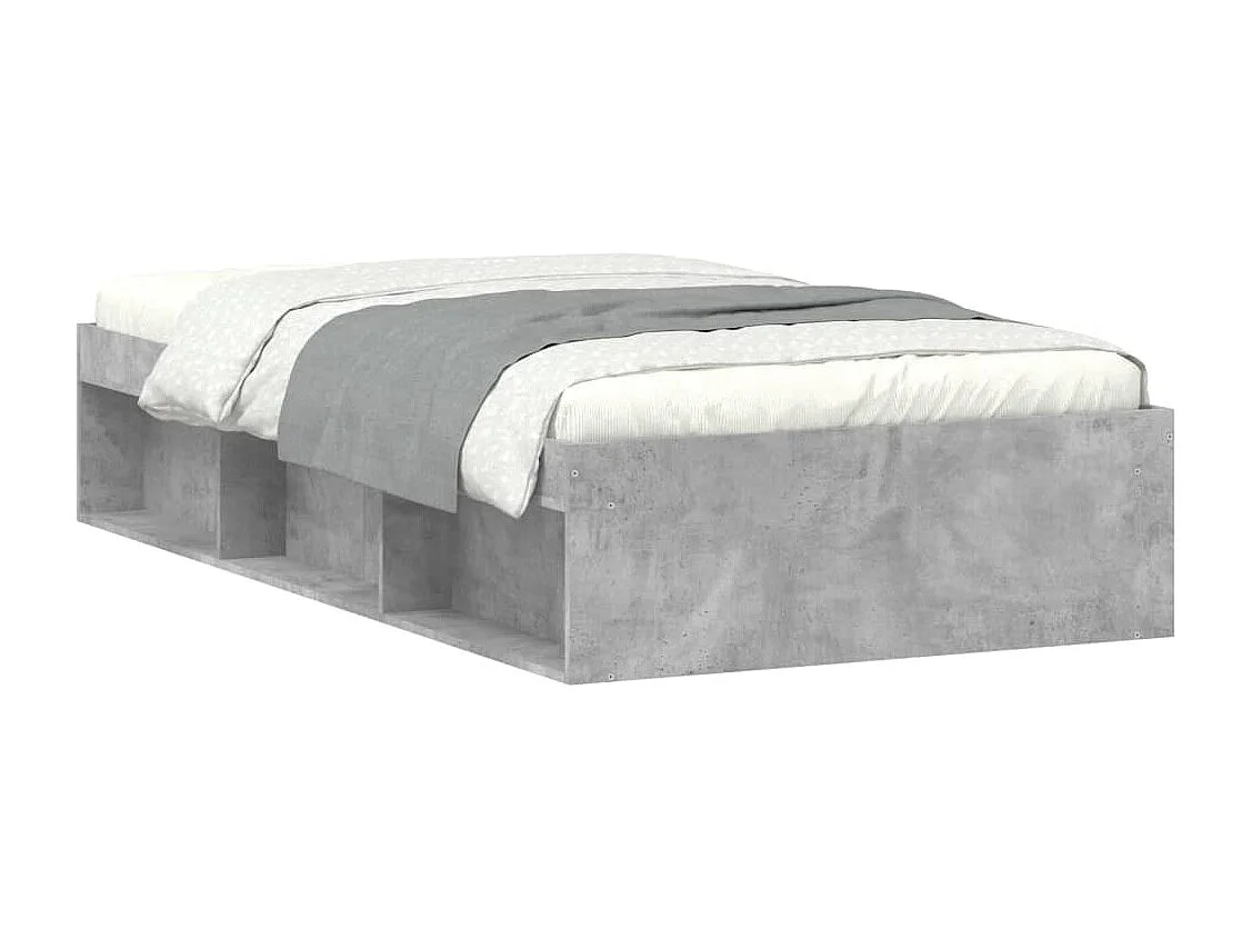 Estrutura de cama 100x200 cm cinza cimento