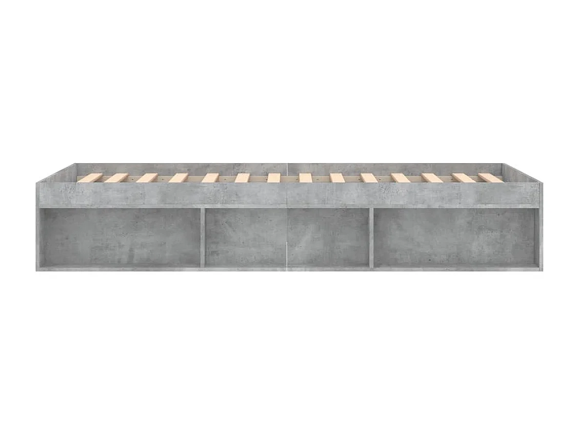 Estrutura de cama 100x200 cm cinza cimento