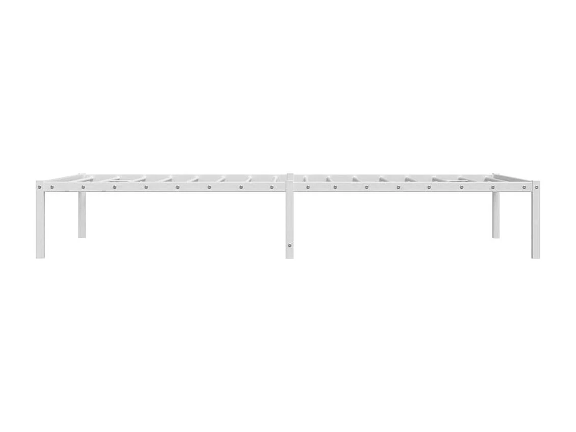 Estructura de cama de metal blanca 100x200 cm