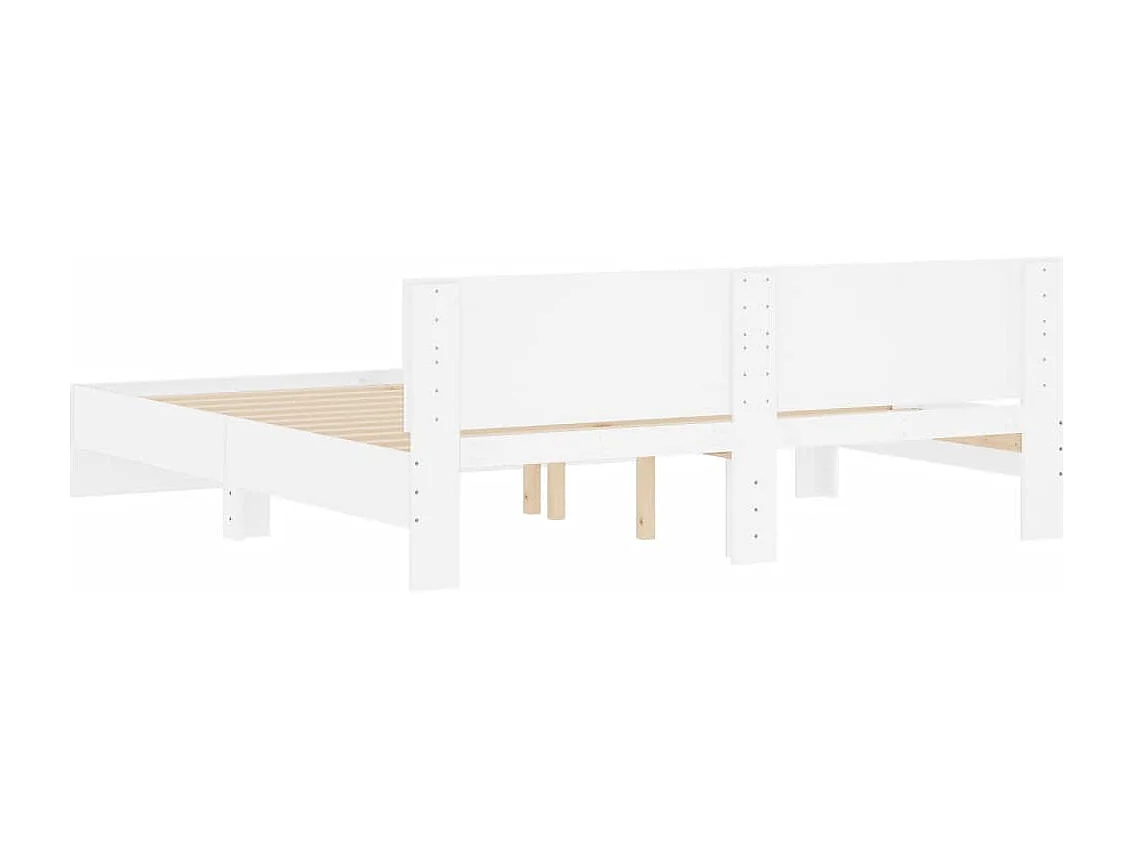 Estrutura de cama com cabeceira 160x200 cm branco