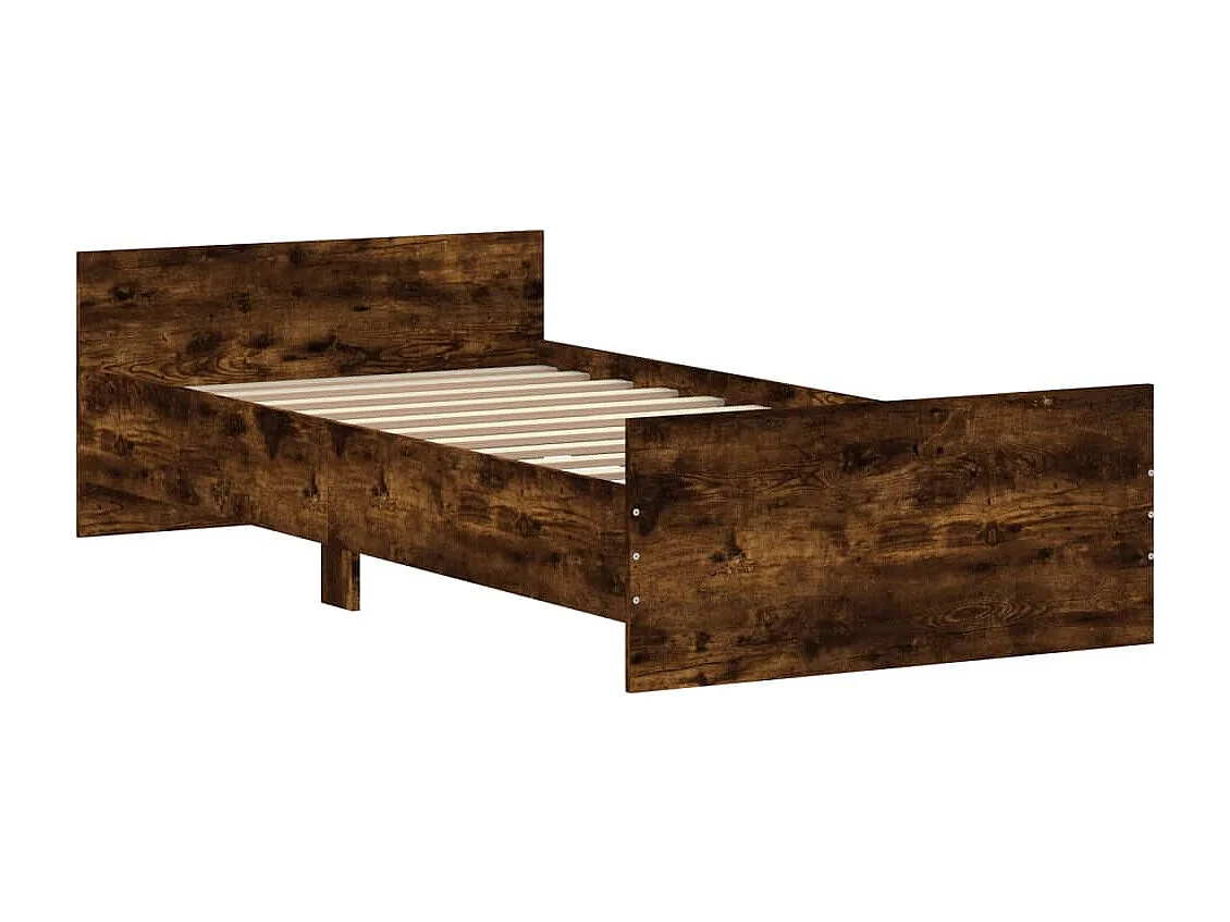 Estrutura cama 100x200 cm derivados de madeira carvalho fumado