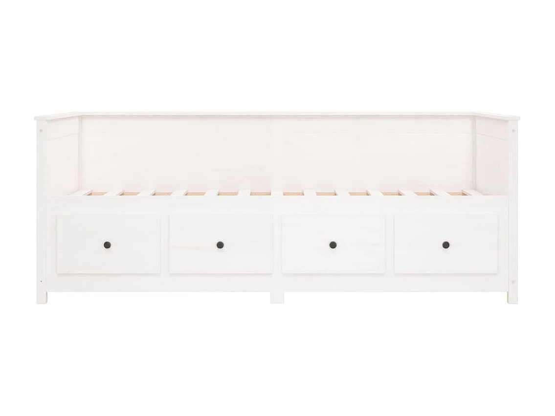 Sofá-cama 90 x 200 cm madeira de pinho maciça branco