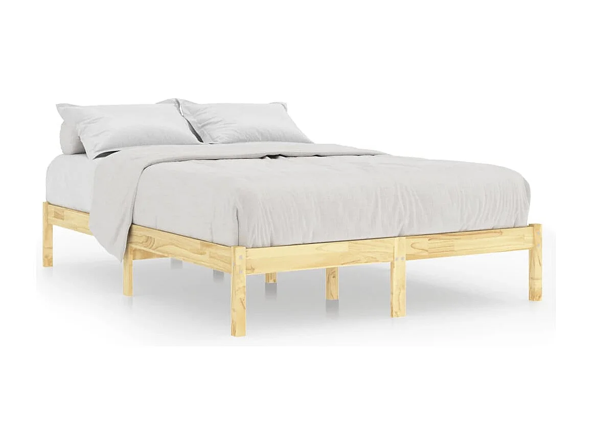 Estrutura de cama pequena casal UK 120x190 cm pinho maciço