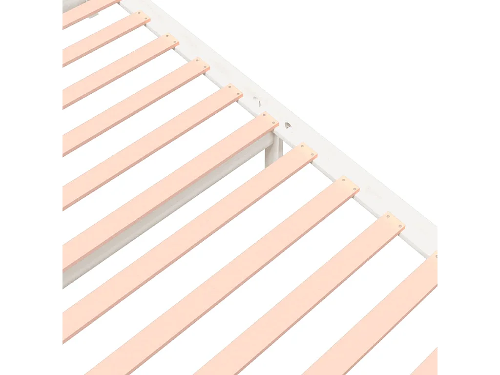 Cadre de lit Blanc Bois massif 180x200 cm Super King