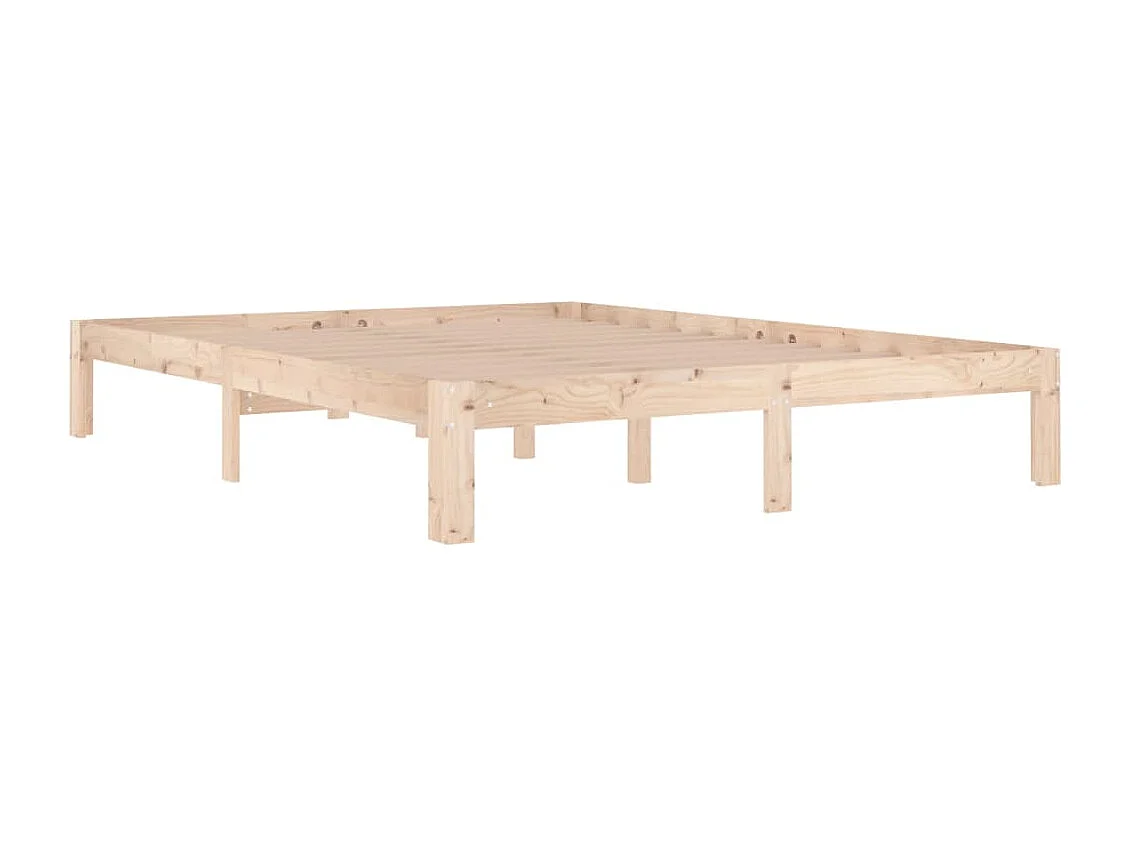 Estrutura de cama king 150x200 cm madeira maciça