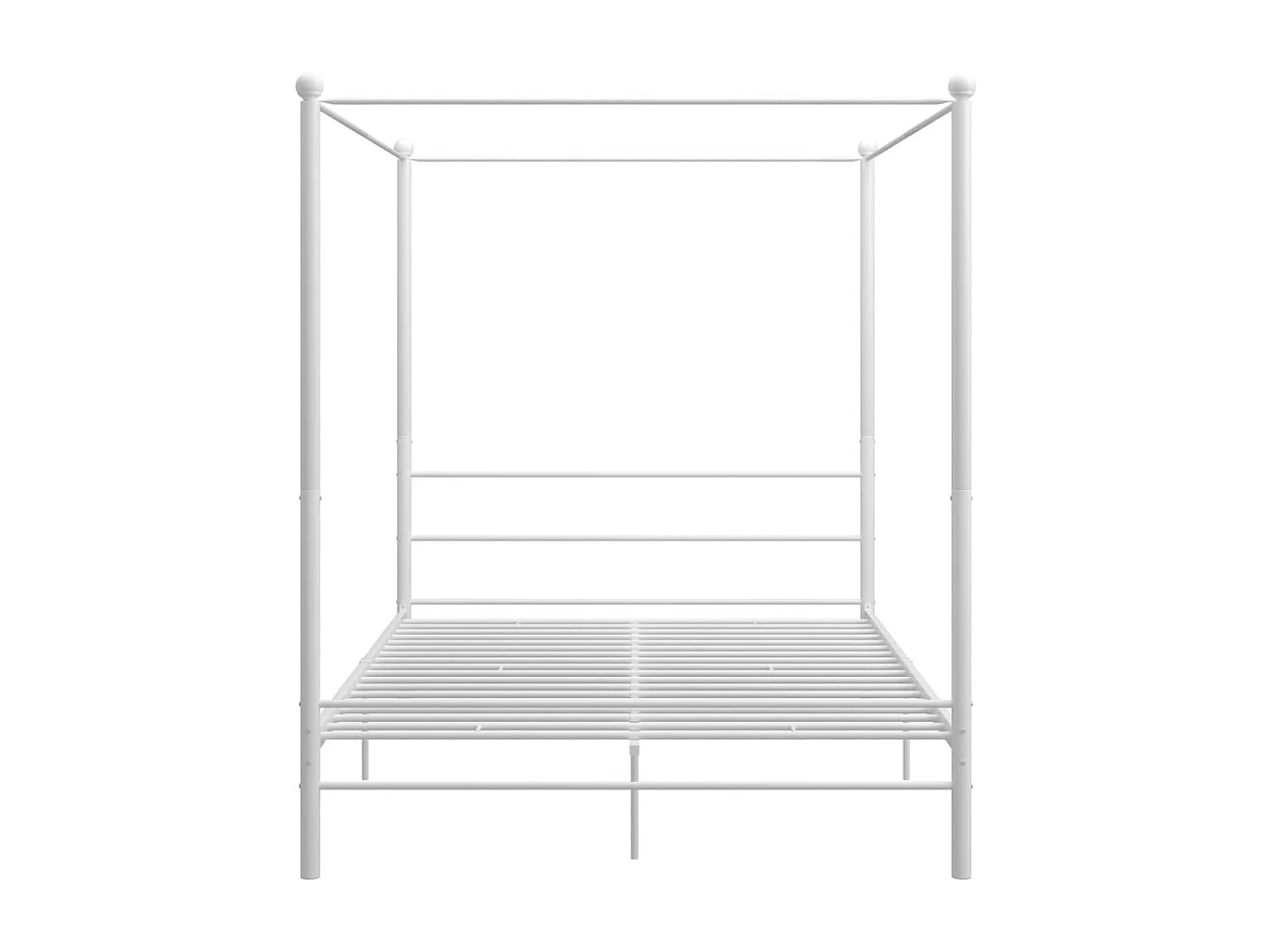 Hemelbedframe metaal wit 160x200 cm