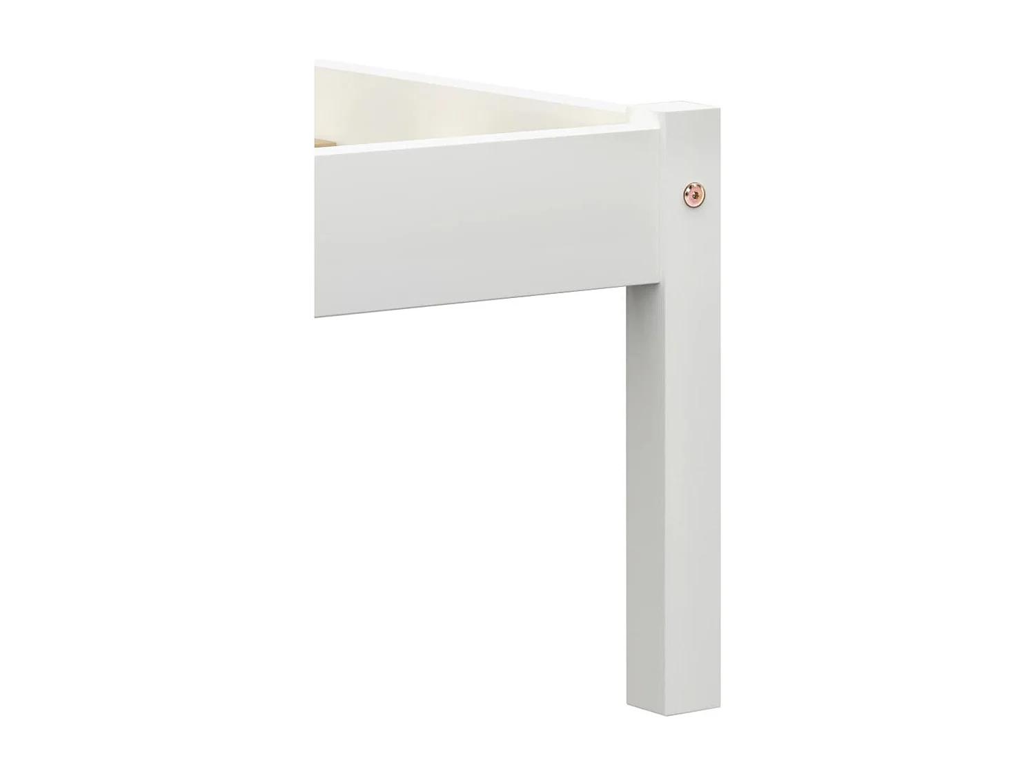 Cadre de lit Blanc Bois de pin massif 100 x 200 cm