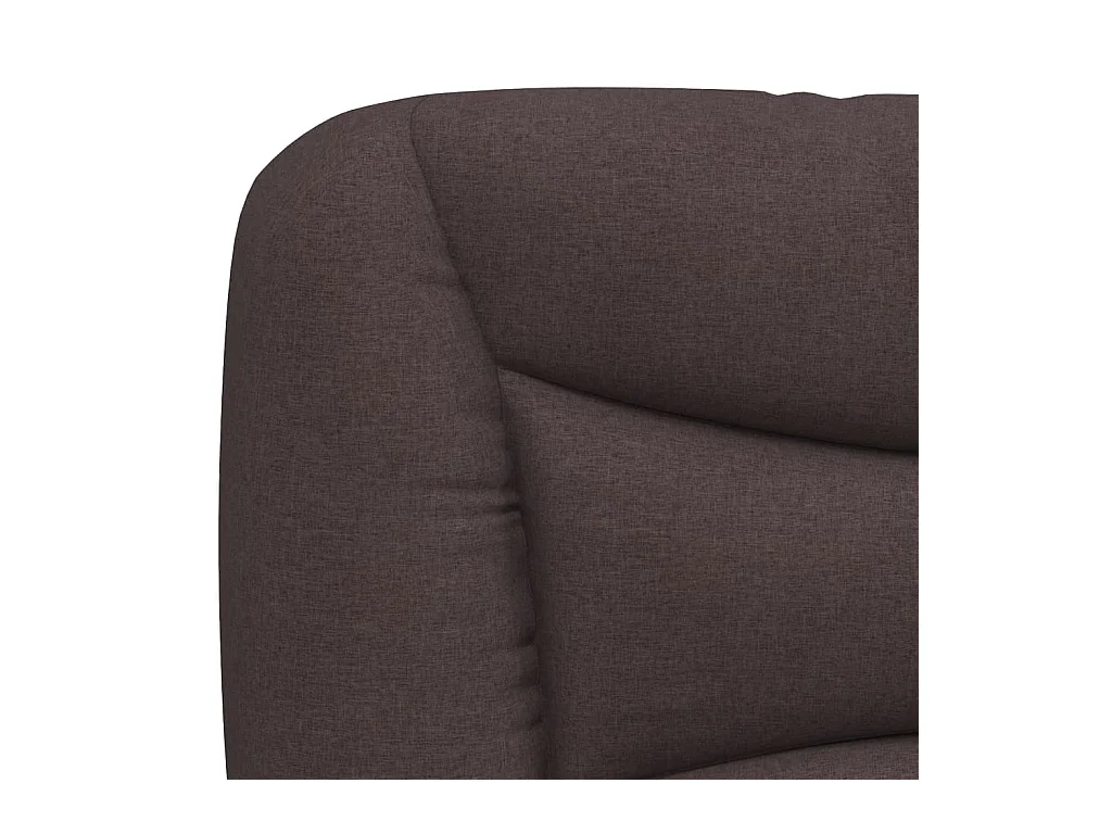 Estrutura de cama c/ cabeceira 140x200cm tecido castanho-escuro