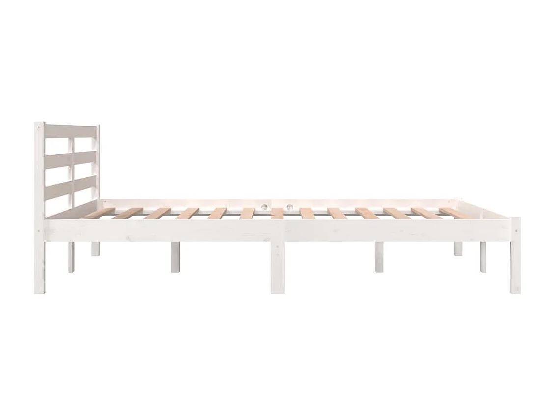 Estructura de cama madera maciza pino blanco 120x190 cm