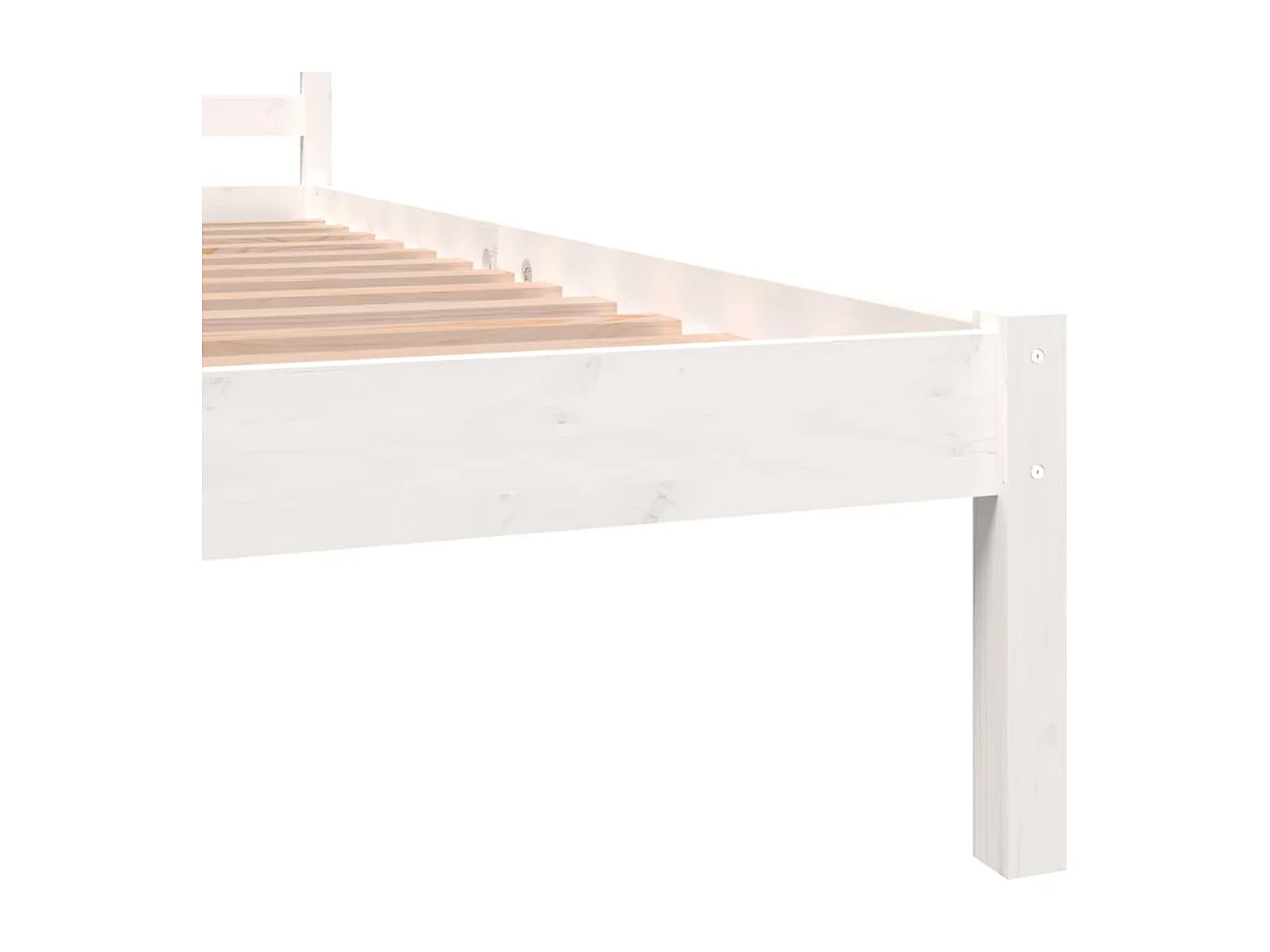 Estructura de cama madera maciza pino blanco 120x190 cm