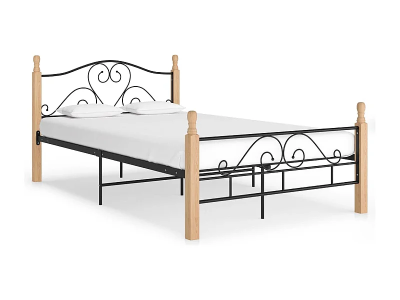 Estrutura de cama 120x200 cm metal preto