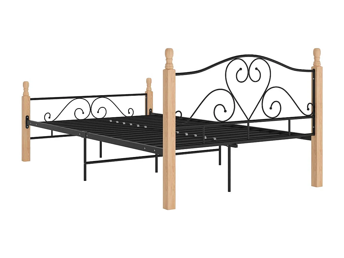 Estrutura de cama 120x200 cm metal preto
