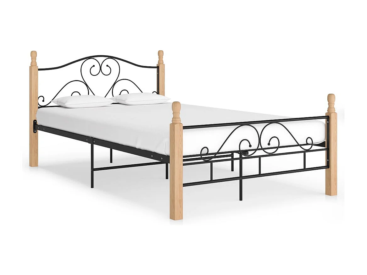 Estrutura de cama 120x200 cm metal preto