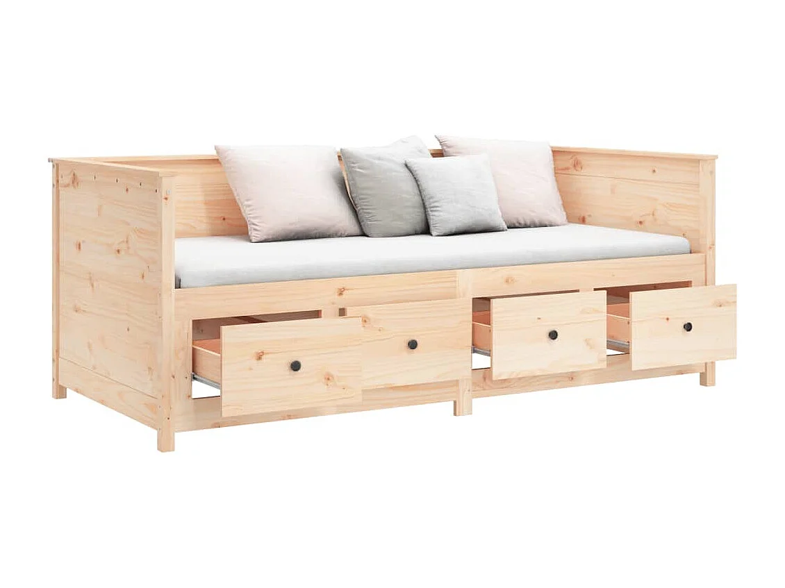Sofá cama de madera maciza de pino 100x200 cm