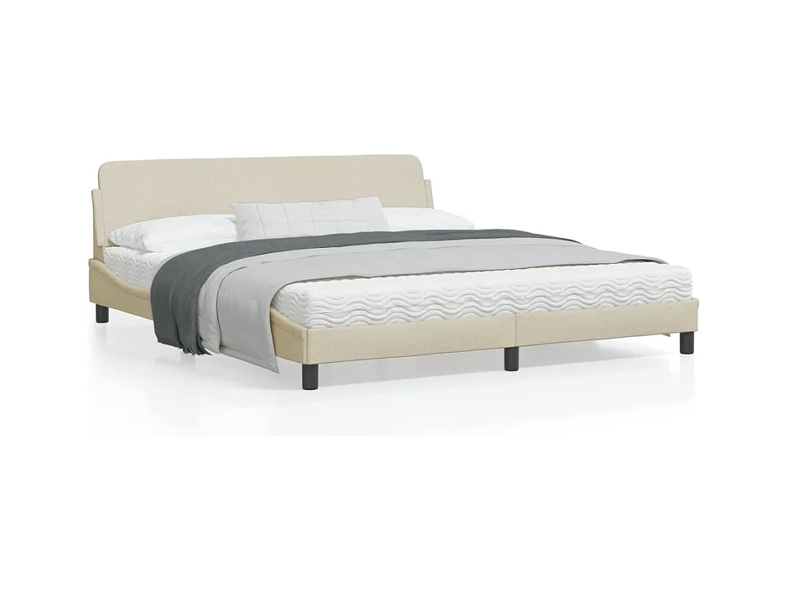 Bedframe "Dover" stof crèmekleurig 180x200 cm