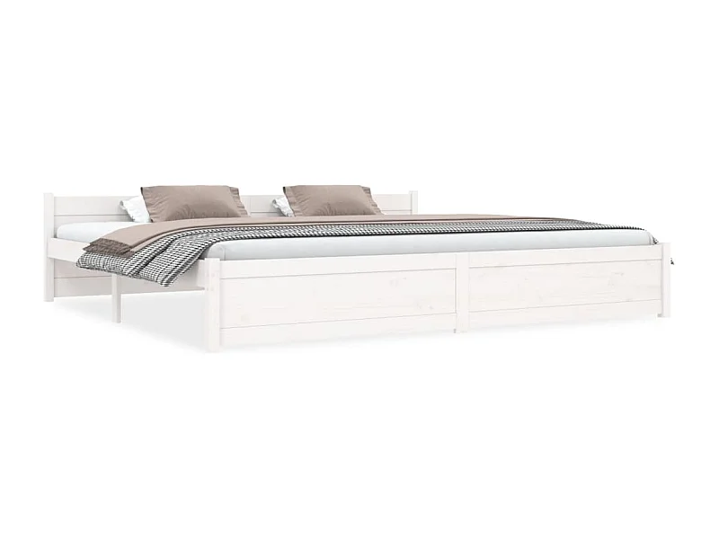 Estructura de cama madera maciza blanco 200x200 cm
