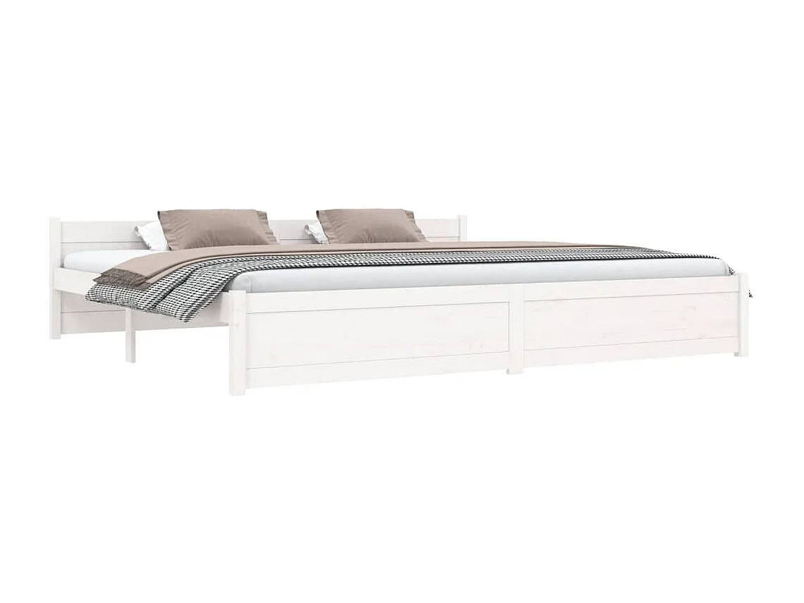 Estructura de cama madera maciza blanco 200x200 cm
