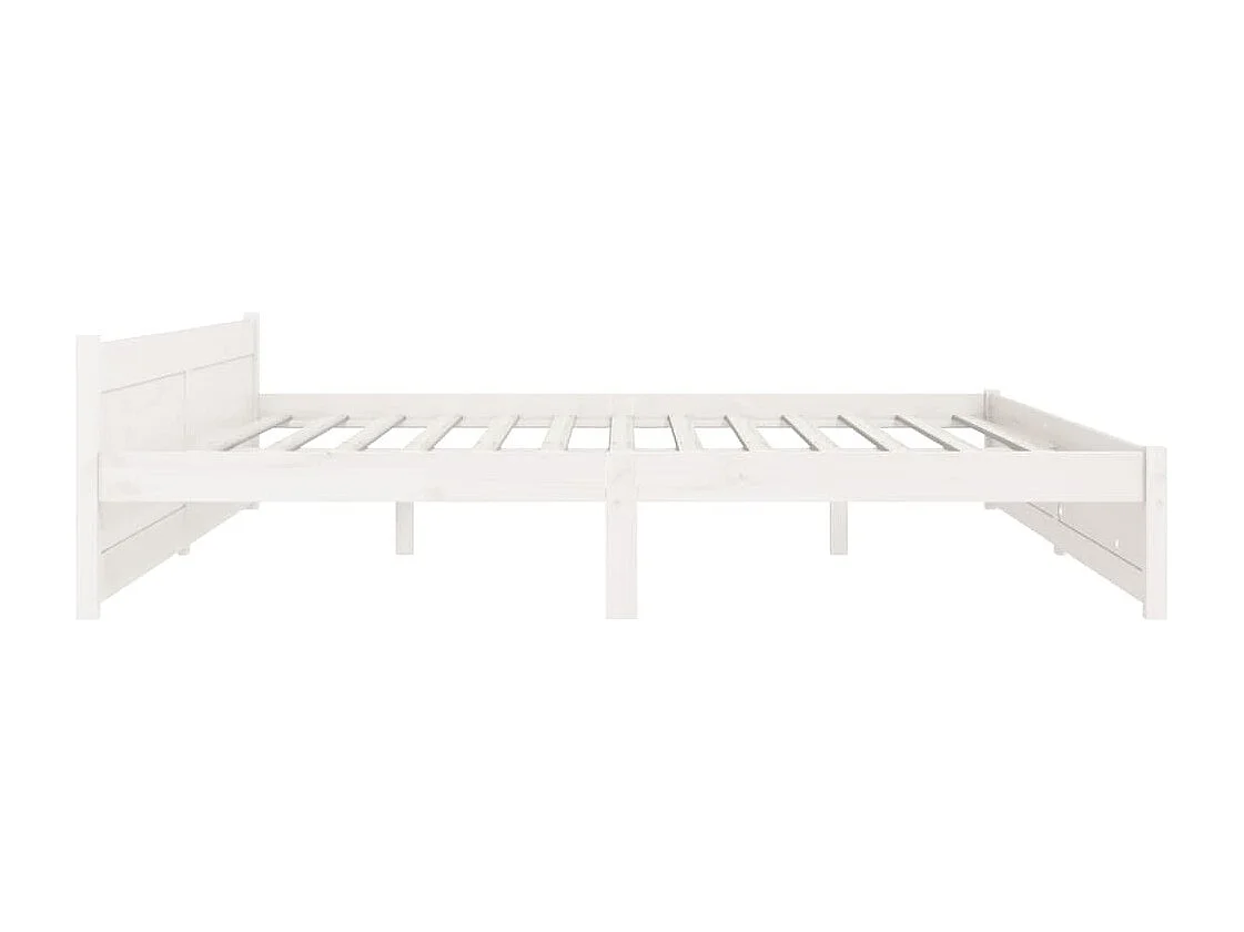 Estructura de cama madera maciza blanco 200x200 cm
