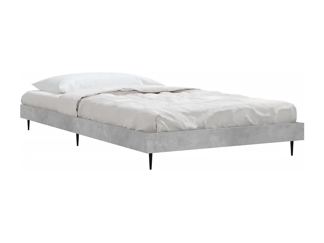 Estrutura de cama 90x190 cm derivados de madeira cinza cimento
