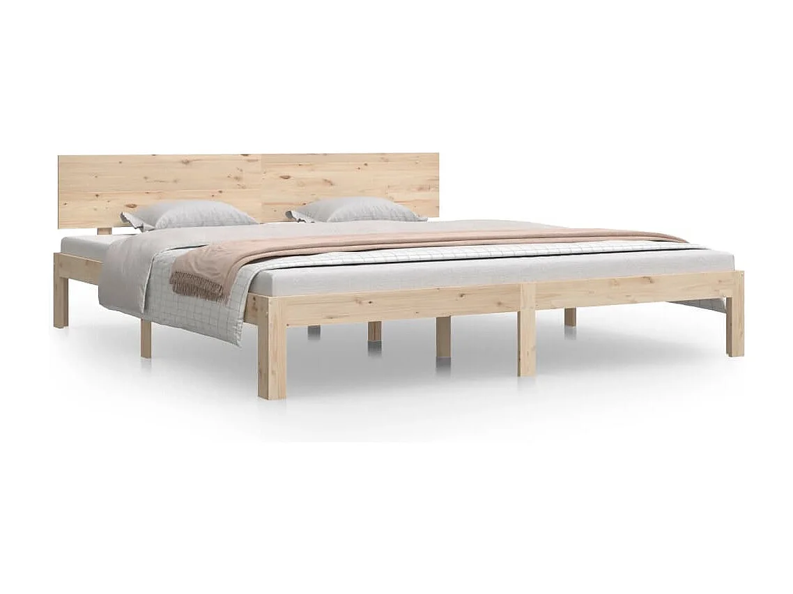 Estrutura de cama super king 180x200 cm madeira maciça