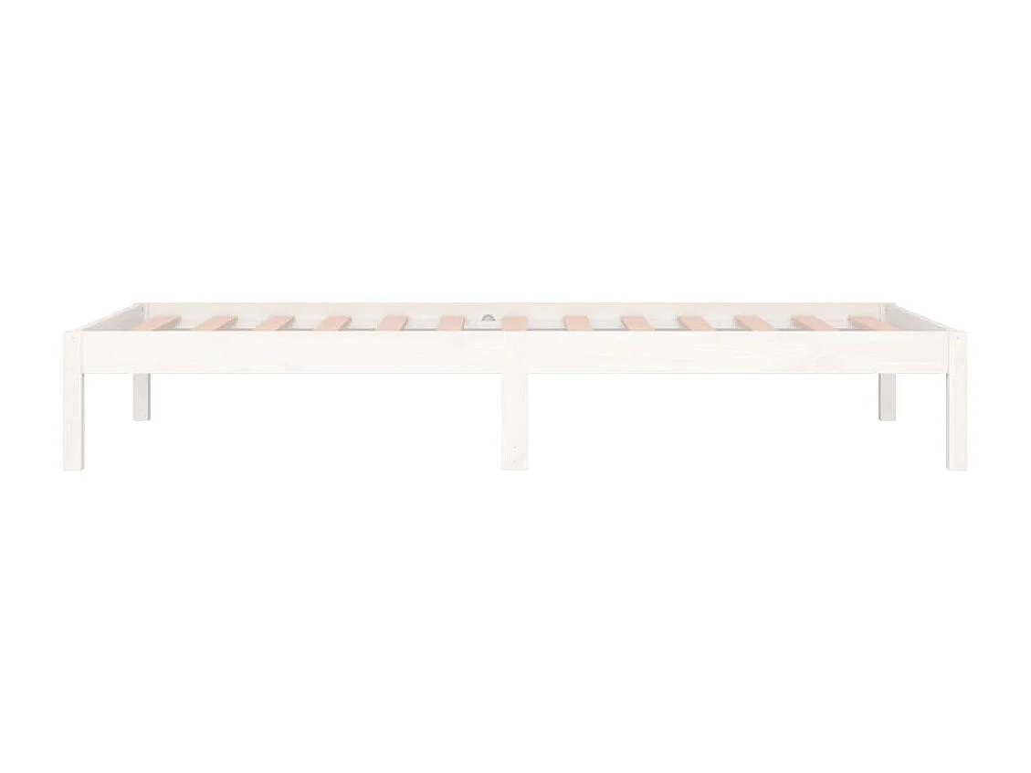 Lit de jour Blanc 80x200 cm Bois de pin massif