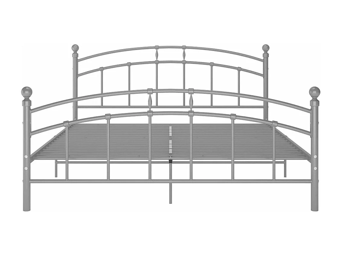 Estrutura de cama 160x200 cm metal cinzento