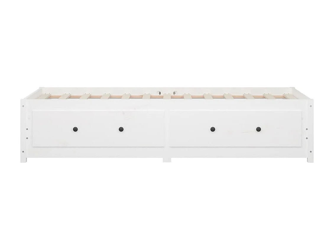 Sofá-cama 90 x 200 cm madeira de pinho maciça branco