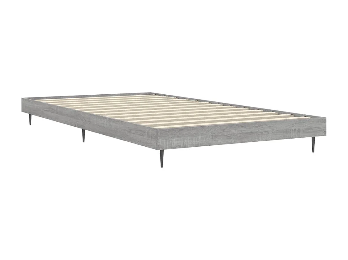 Estructura de cama madera contrachapada gris Sonoma 100x200 cm