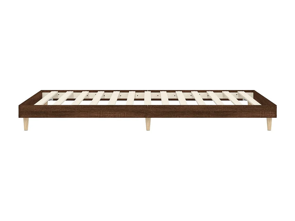 Estructura de cama madera contrachapada marrón roble 100x200 cm