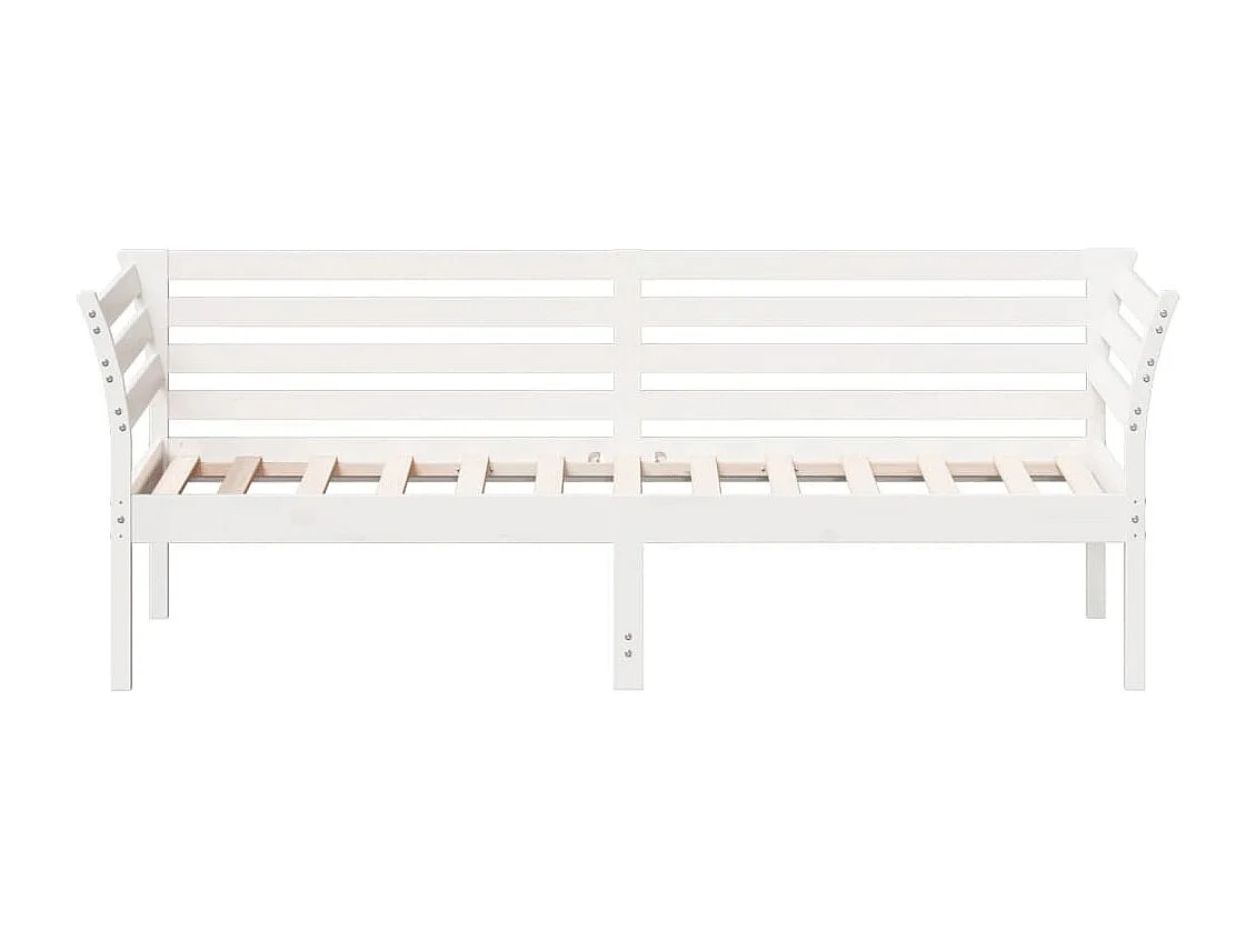 Sofá-cama 75x190 cm madeira de pinho maciça branco