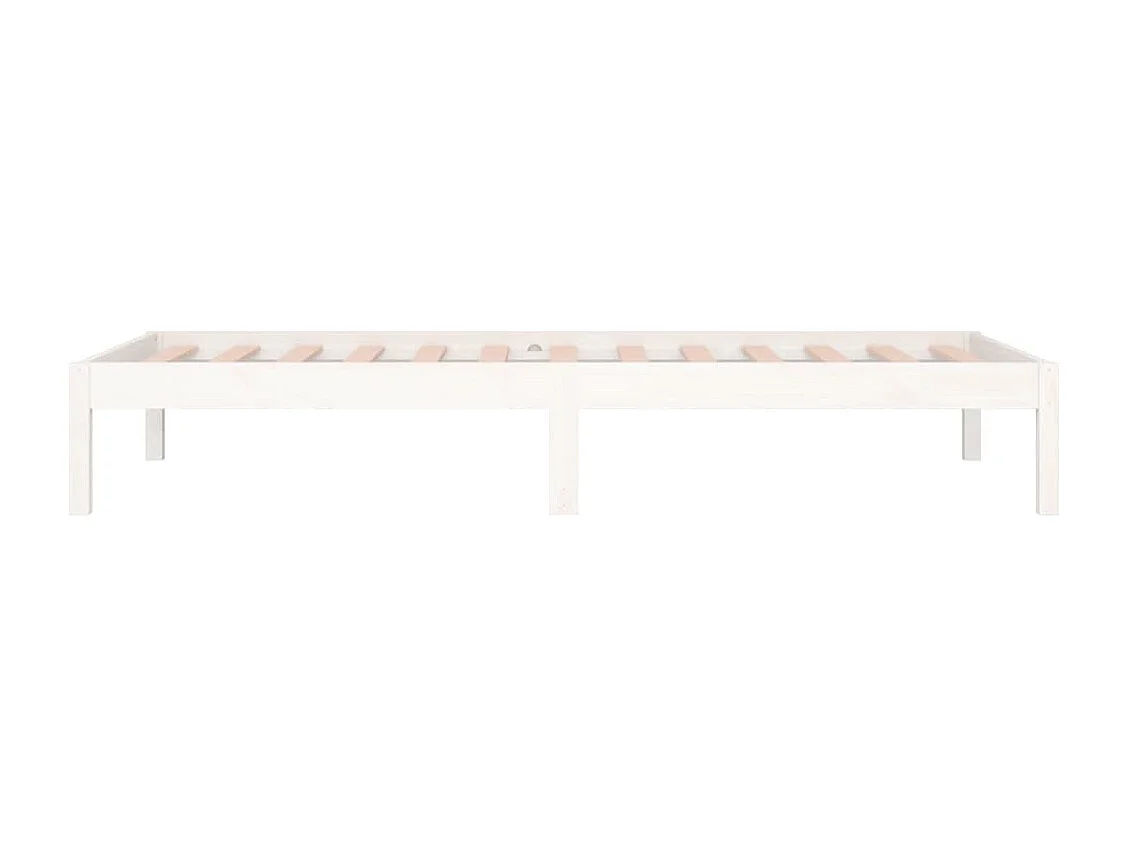 Lit de jour Blanc 90x200 cm Bois de pin massif