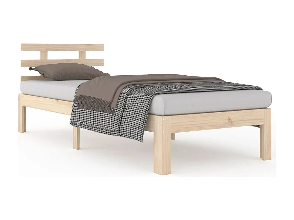 Cadre de lit Bois massif 90x200 cm