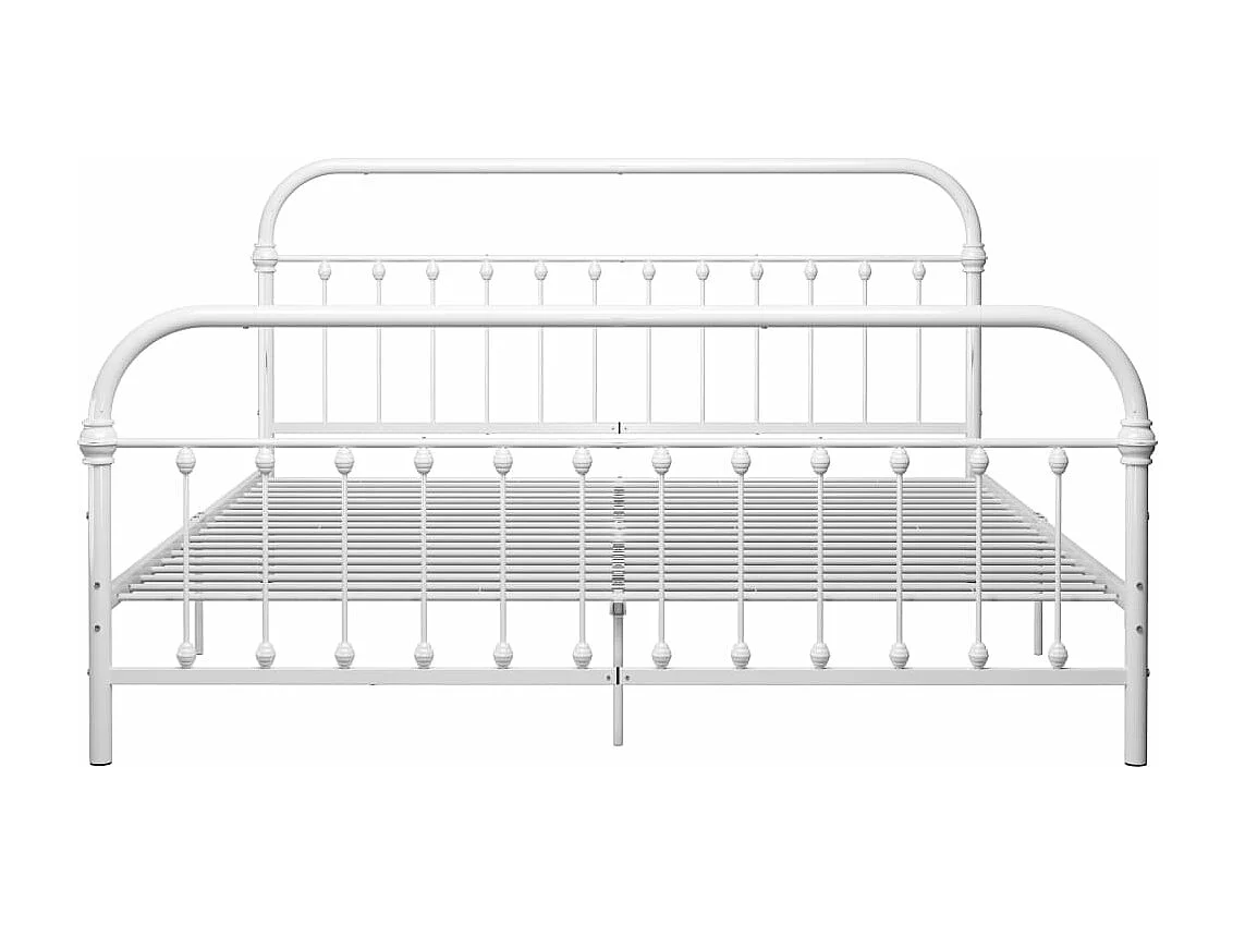 Cadre de lit Blanc Métal 180 x 200 cm