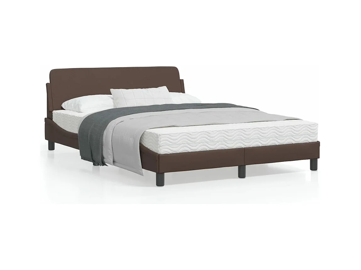Bedframe "Dover" kunstleer bruin 140x190 cm