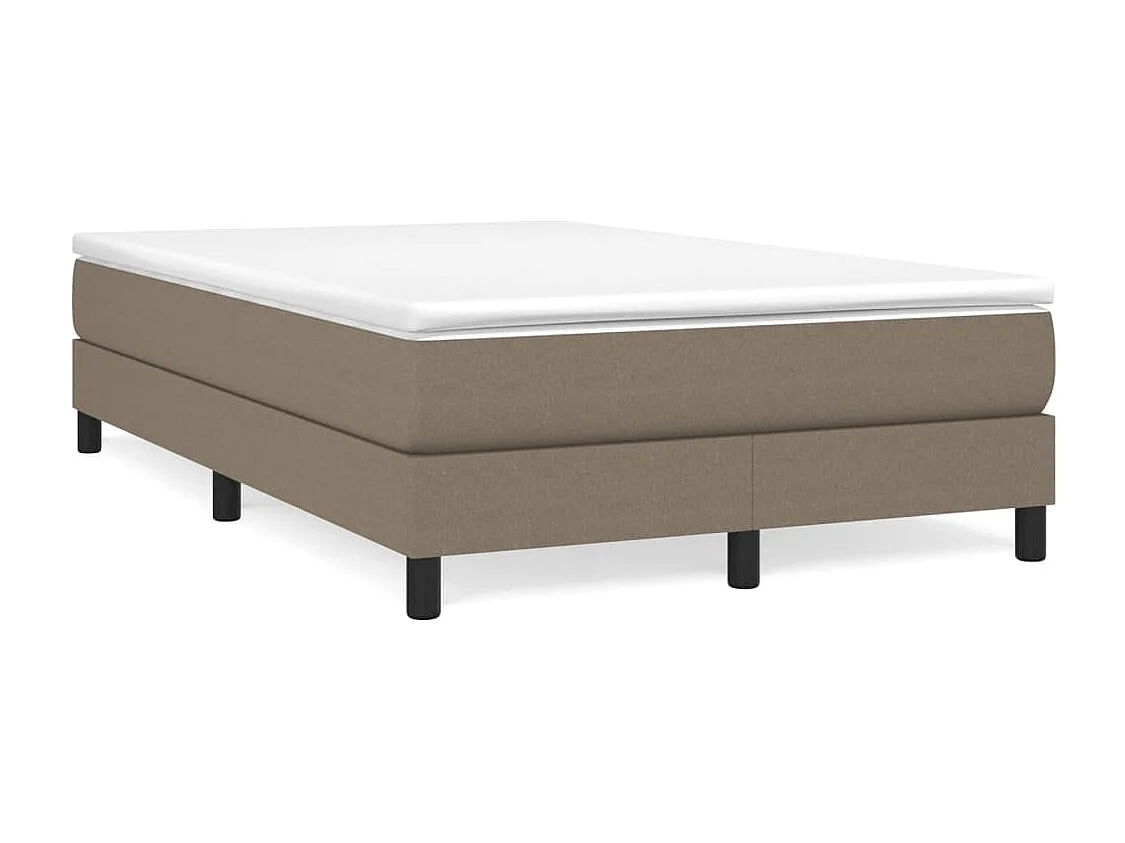 Lit à sommier tapissier avec matelas Taupe 120x200 cm Tissu