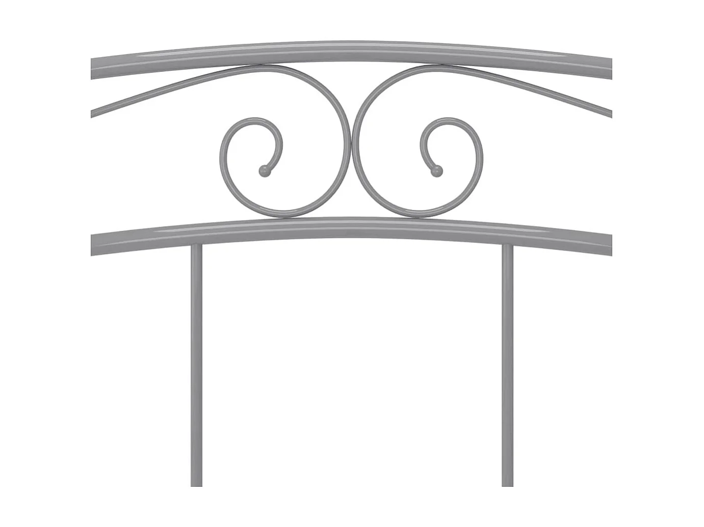 Estructura de cama de metal gris 200x200 cm