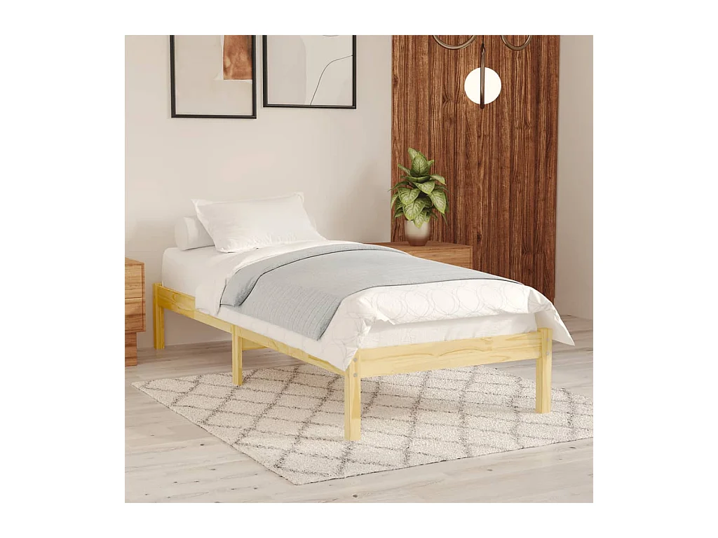 Bedframe massief hout 90x190 cm