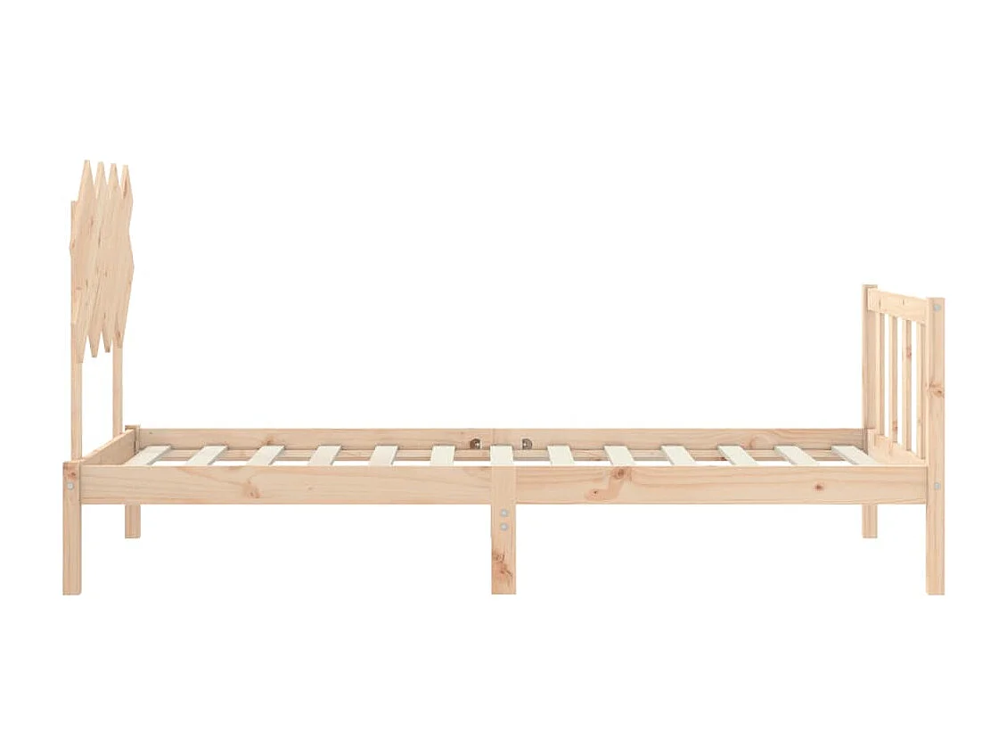 Estructura de cama con cabecero madera maciza