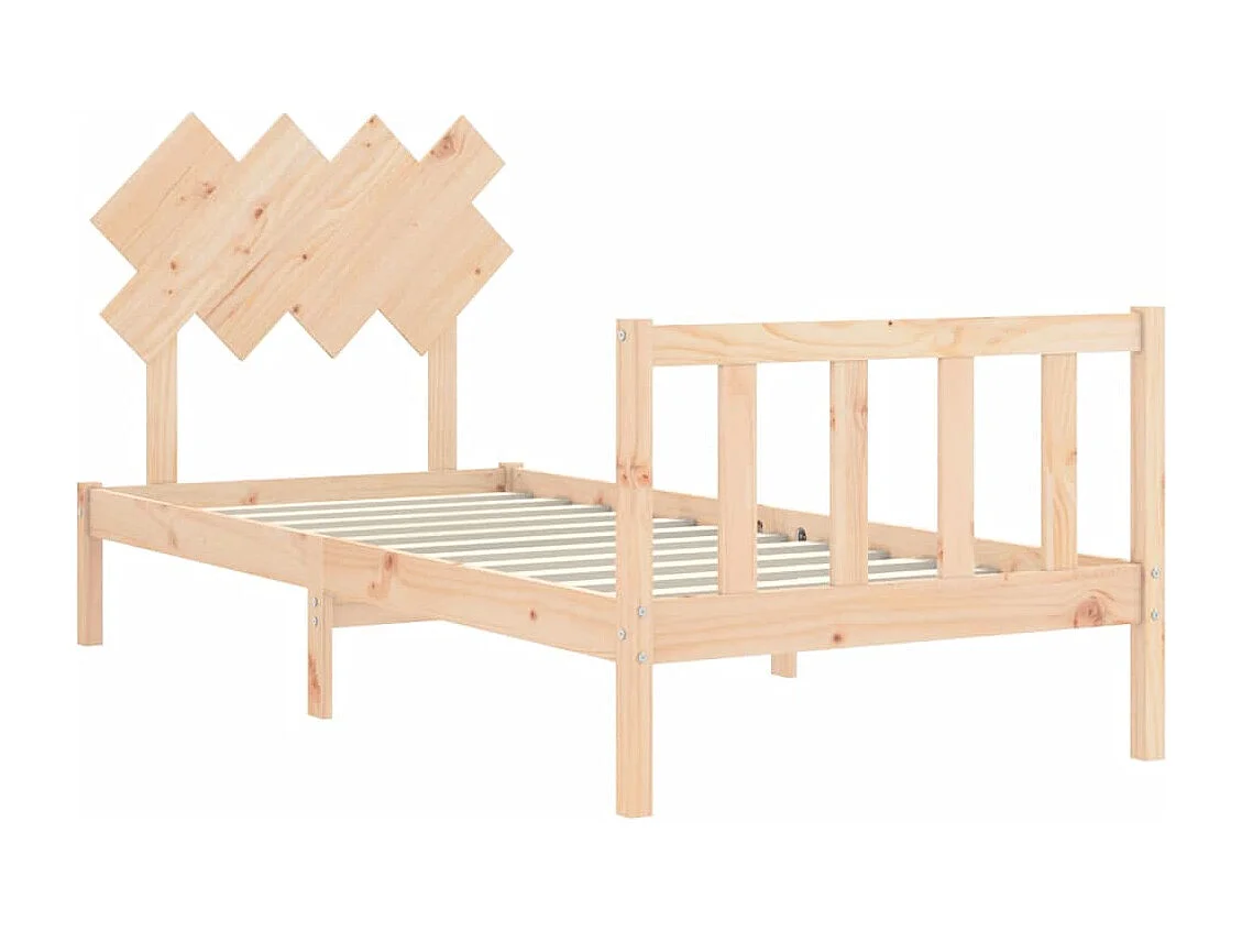 Estructura de cama con cabecero madera maciza