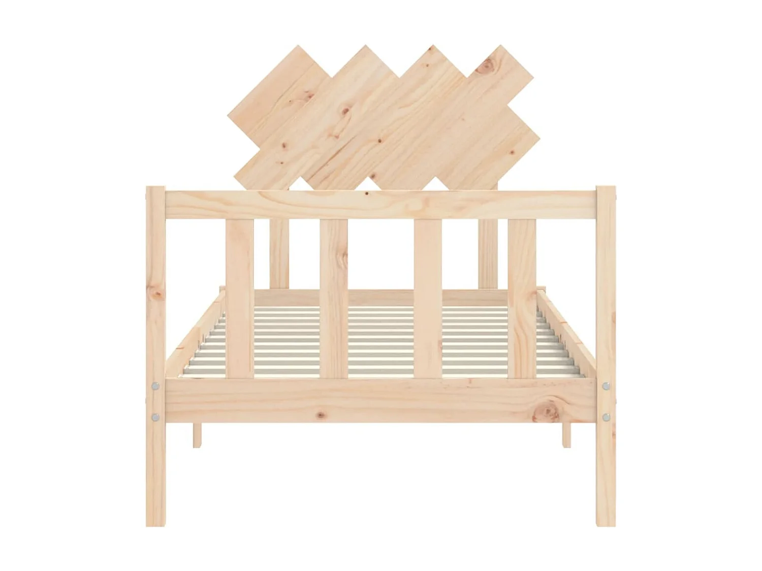 Estructura de cama con cabecero madera maciza