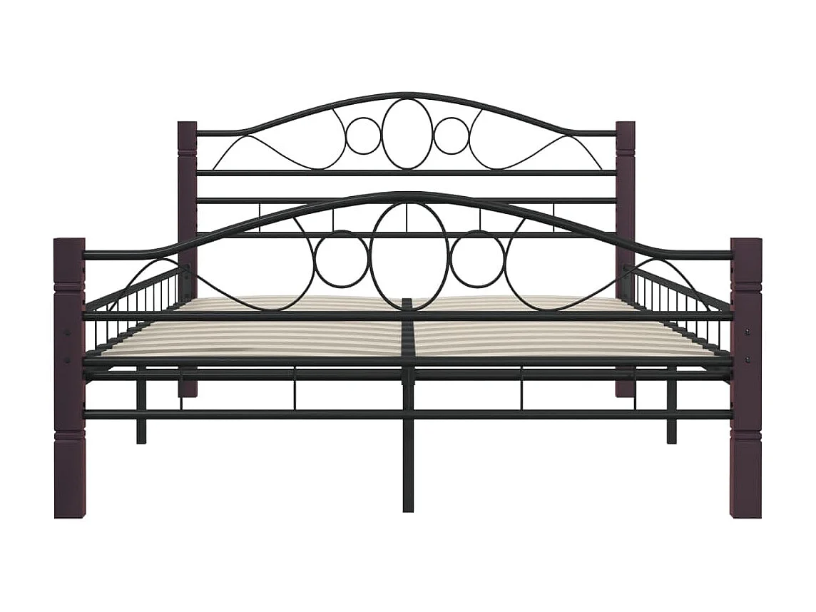 Estrutura de cama 120x200 cm metal preto