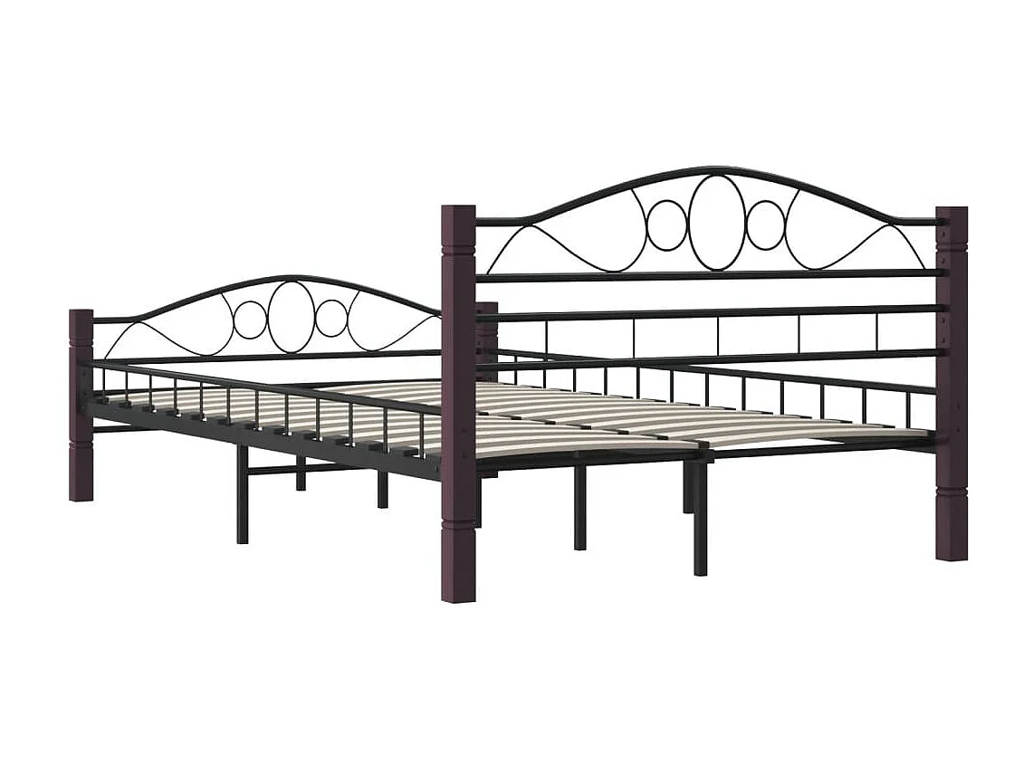 Estrutura de cama 120x200 cm metal preto