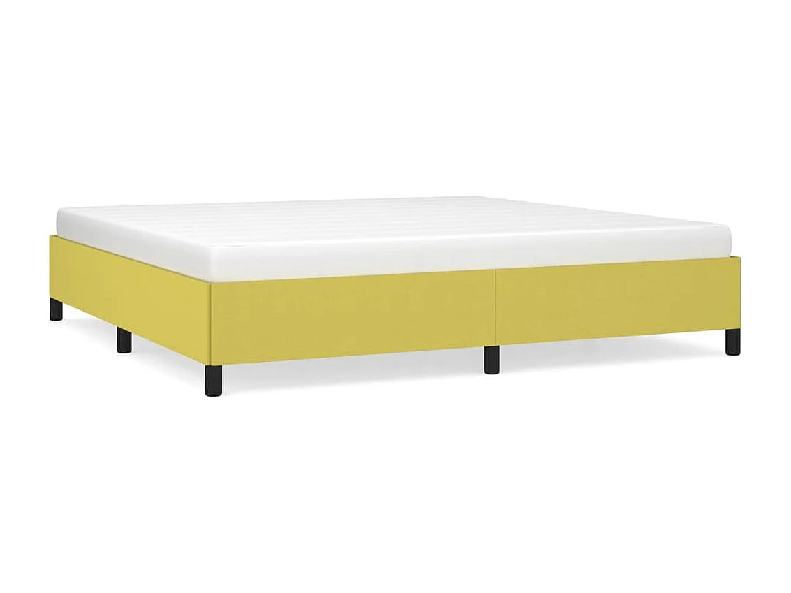 Cadre de lit Vert 200x200 cm Tissu